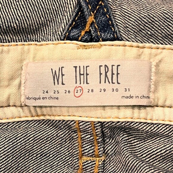 Free People Summer Babe Hi-Lo Denim Shortalls, NWT, Harvey, 27 - Picture 4 of 9
